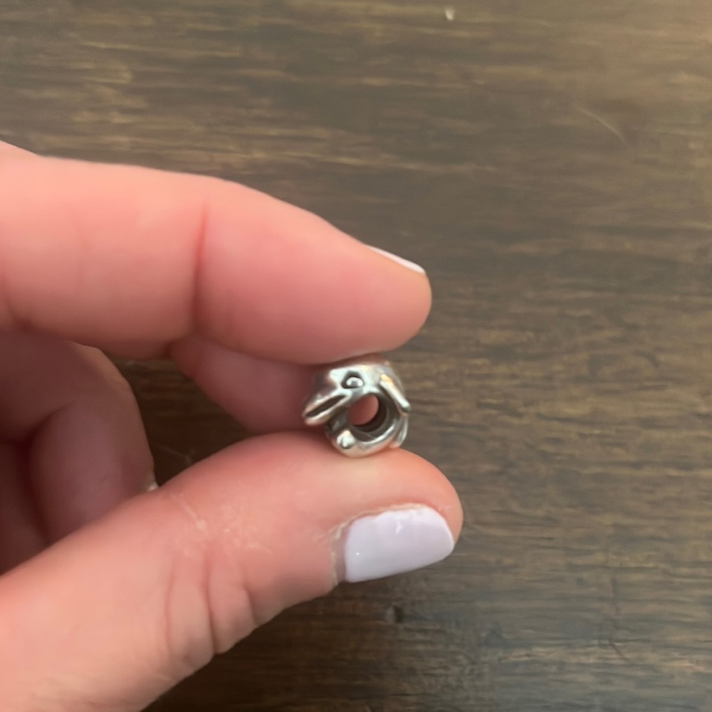 Pandora Dolphin Charm with ALE Trademark.